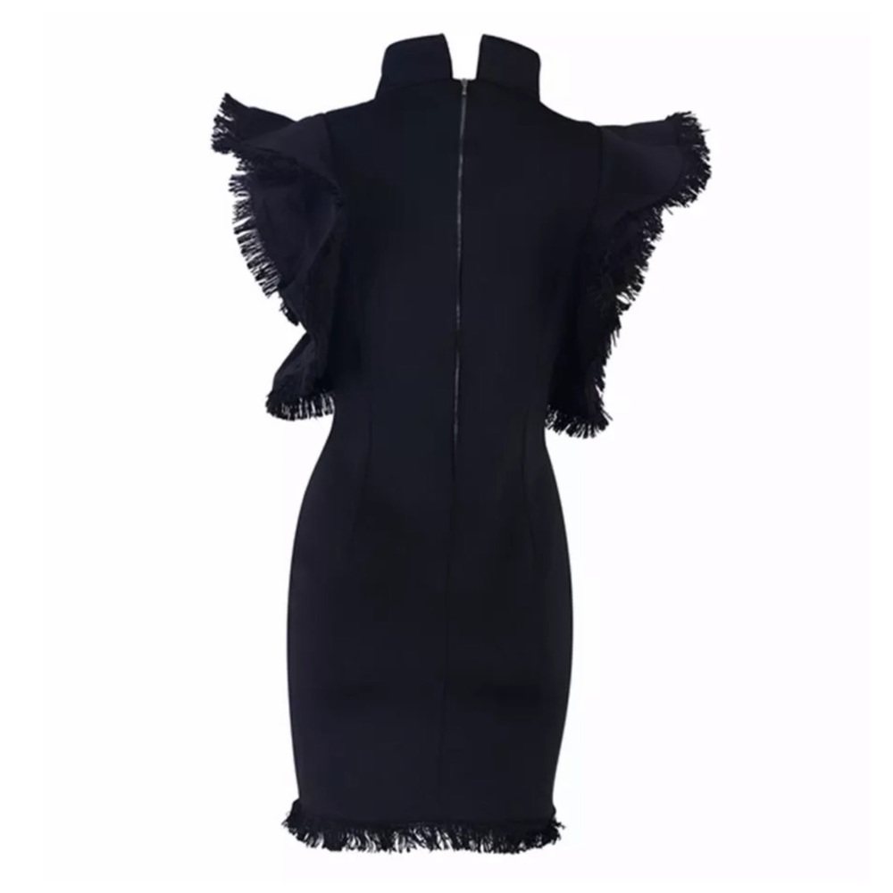 🛍 The Lara Ruffle Scuba Fabric Dress - Picture 6 of 11